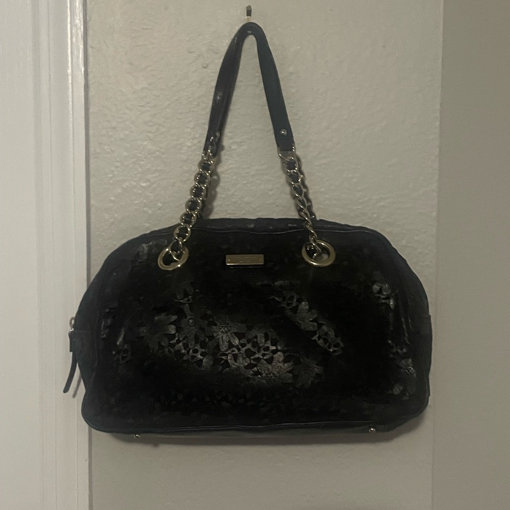 Kate Spade Handbag Additional Lace Detail Black leather